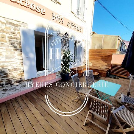 Ferienwohnung Petit Moulin-T3 Giens-Clim-Parking Hyères Exterior foto